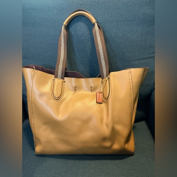 Coach Tan Leather Tote Bag - Picture 1 of 11